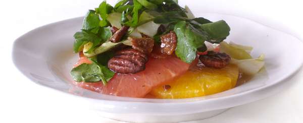 Natural Watercress Salad With Citrus Fruit
