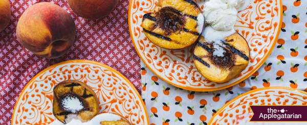 Grilled Peaches With Ice Cream
