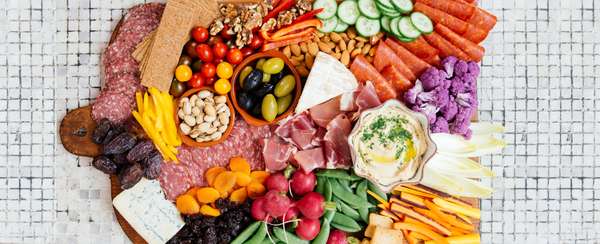 Charcuterie board with Applegate products