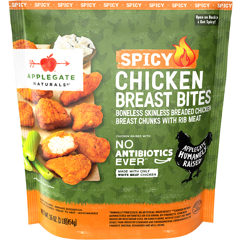 Natural Spicy Chicken Bites Front